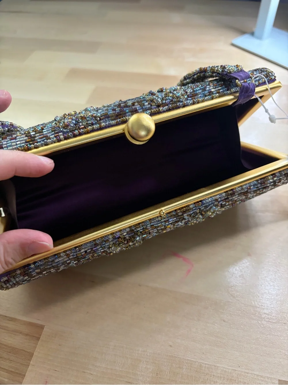 NWT Vintage Lord & Taylor Beaded Clutch Evening Bag